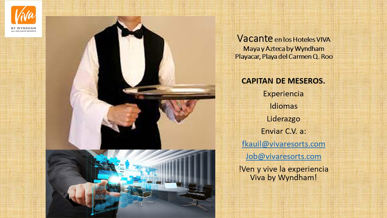 Capitán de meseros – Viva Jobs